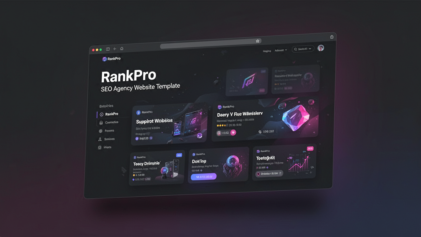 Preview of RankPro - SEO Agency Website Template