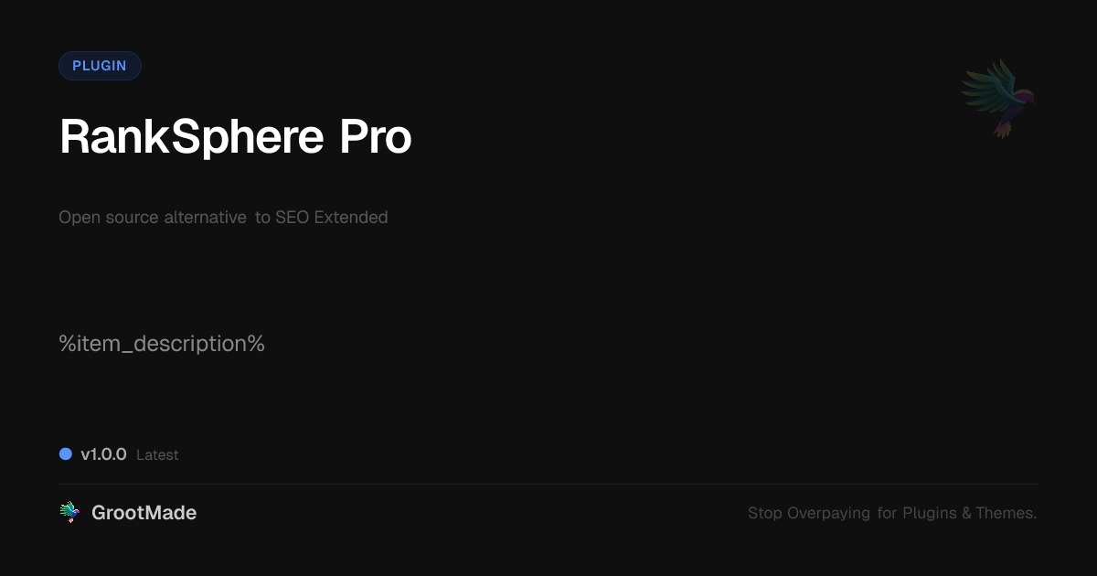 Preview of RankSphere Pro