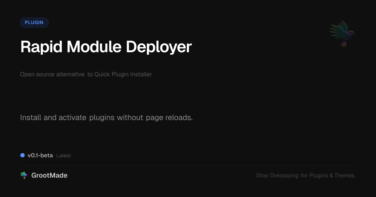 Preview of Rapid Module Deployer