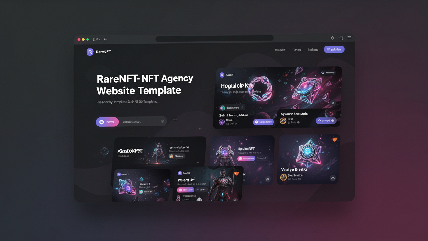 Preview of RareNFT - NFT Agency Website Template