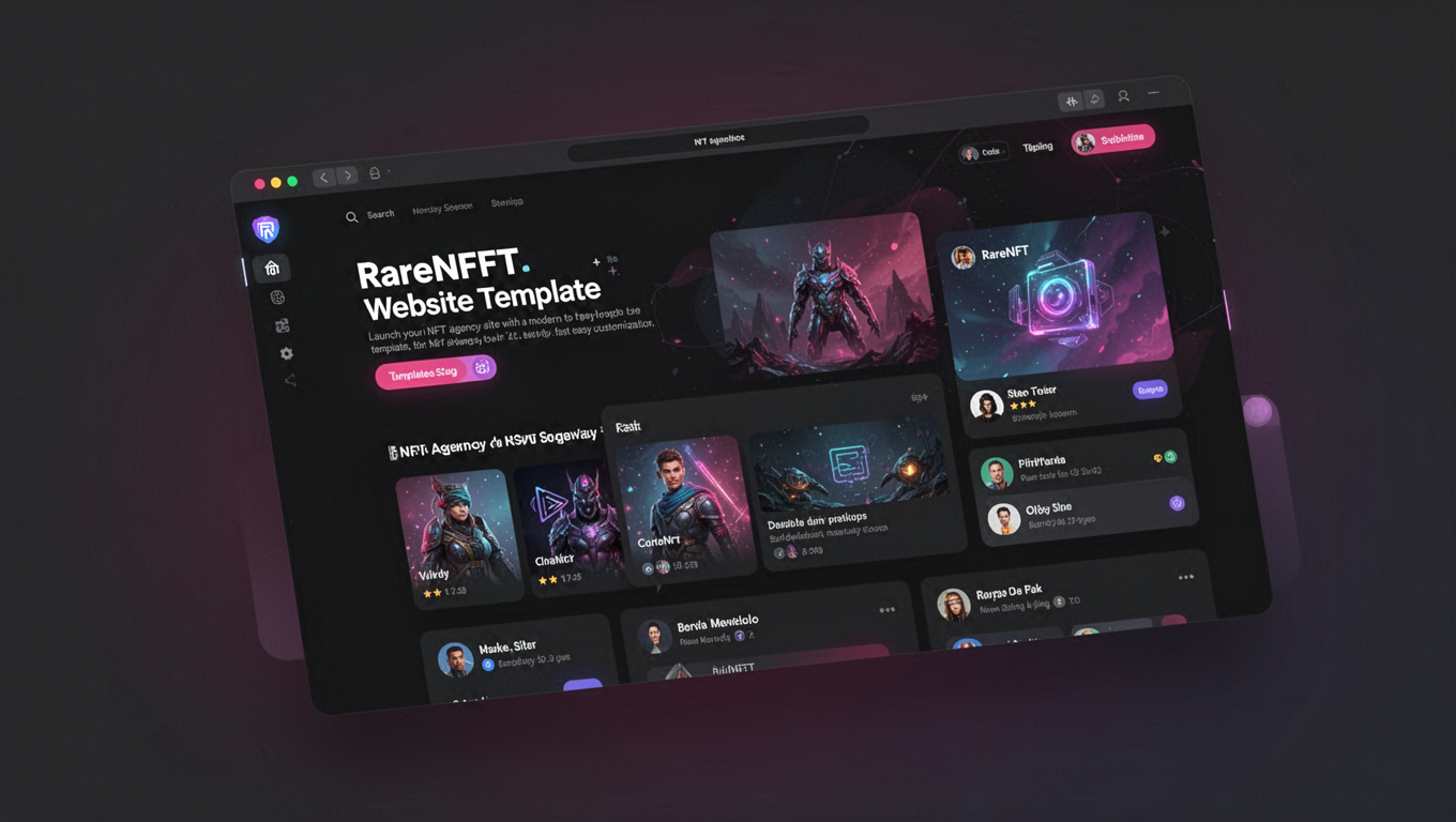 Preview of RareNFT - NFT Agency Website Template