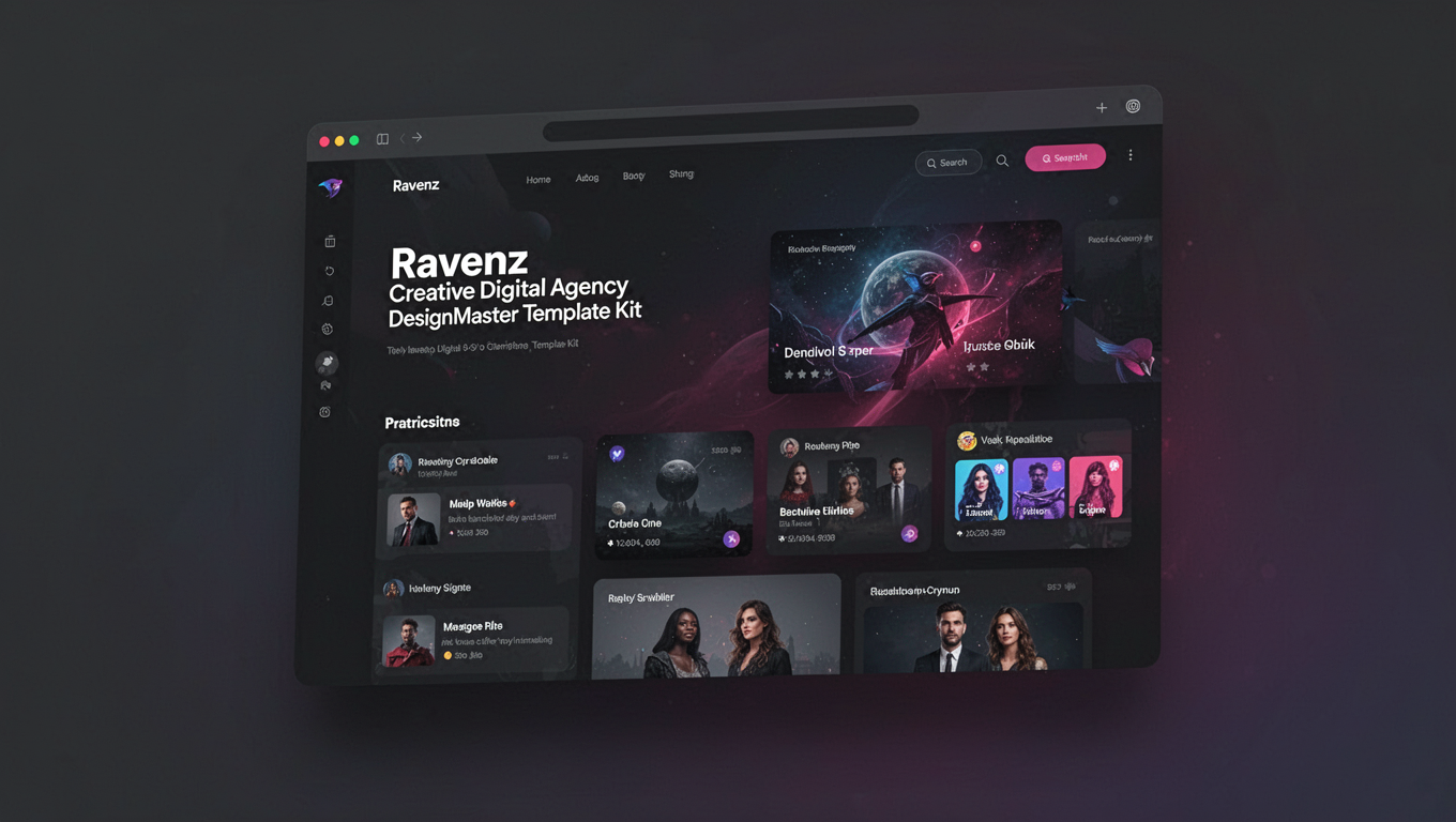Preview of Ravenz - Creative Digital Agency DesignMaster Template Kit