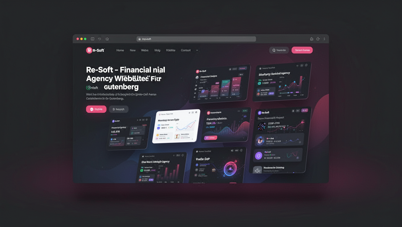 Preview of Re-Soft - Financial Agency Website For Gutenberg