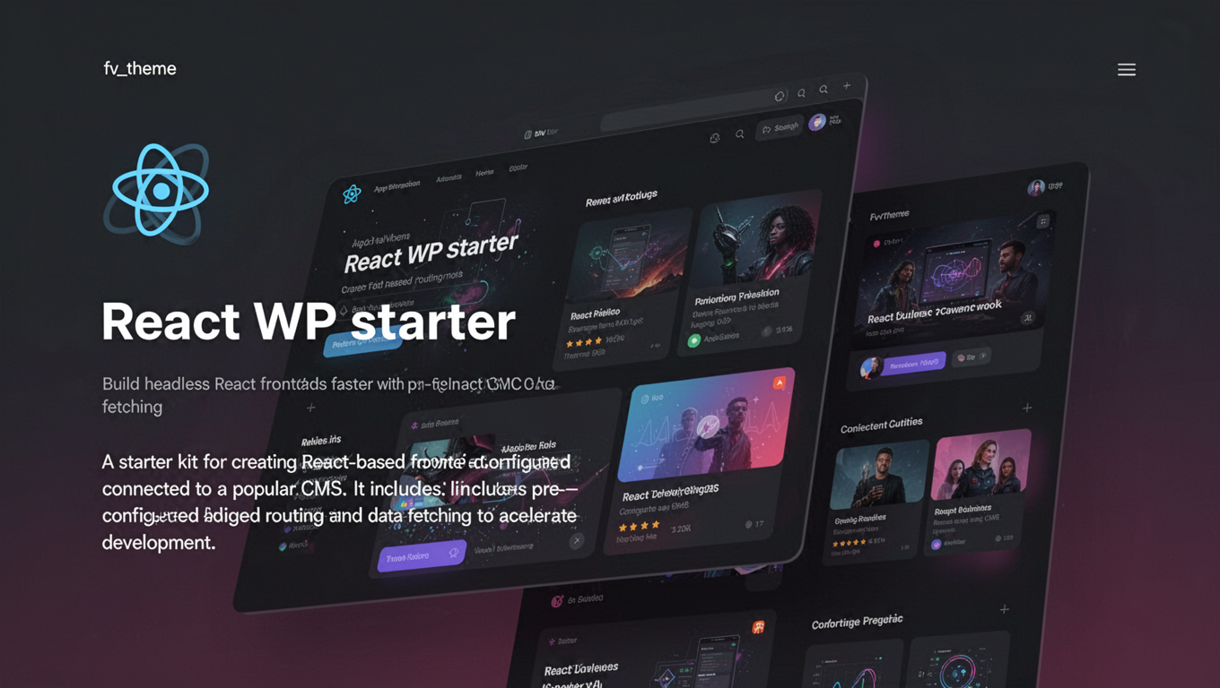 Preview of React WP starter