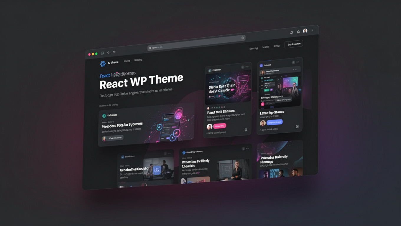 Preview of react WP theme