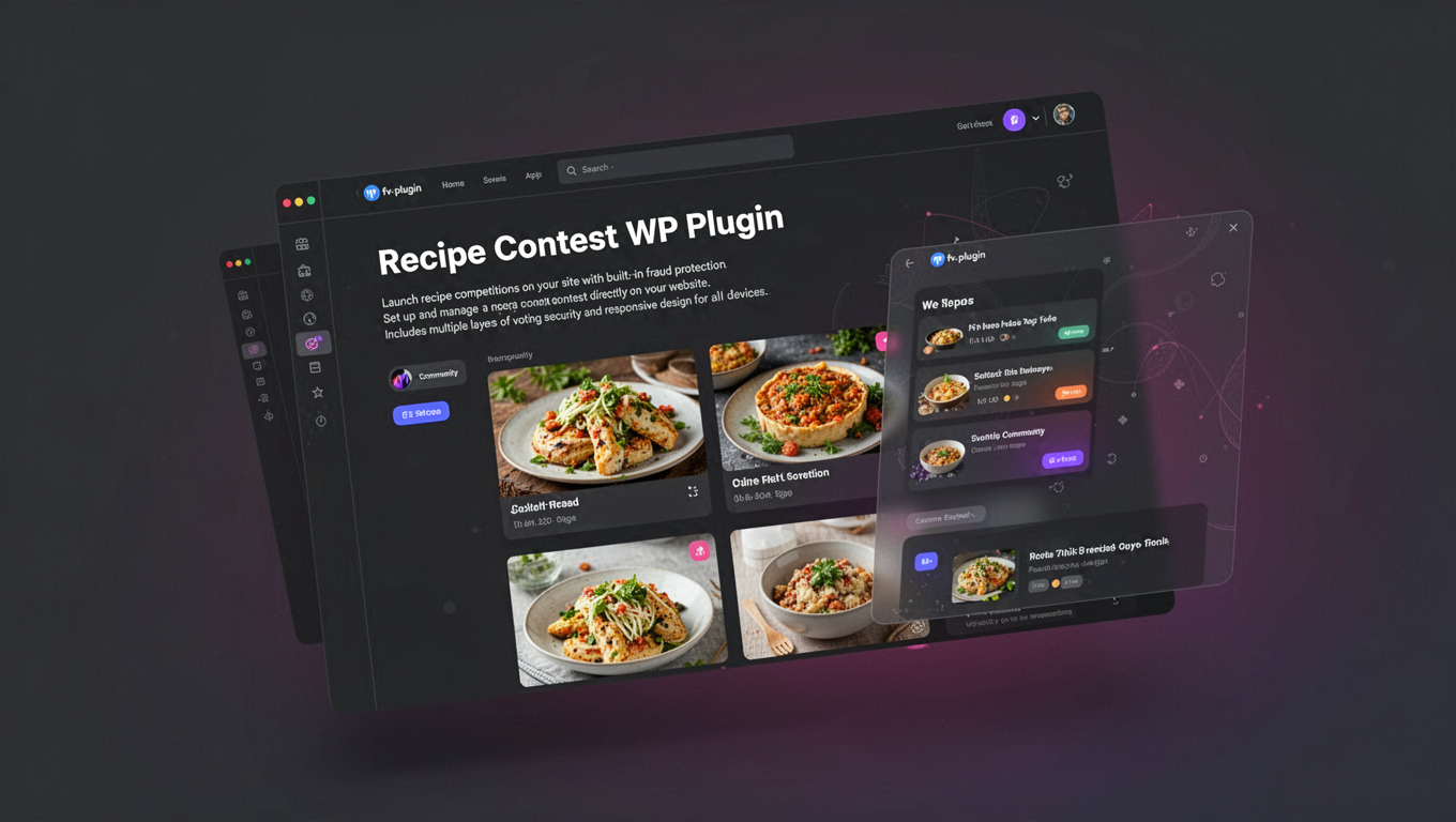 Preview of Recipe Contest WP Plugin