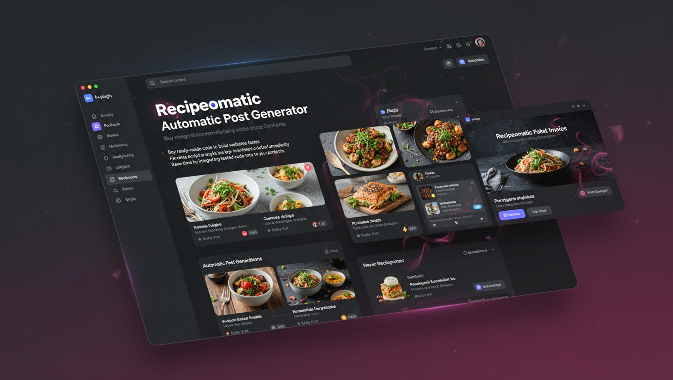 Preview of Recipeomatic Automatic Post Generator