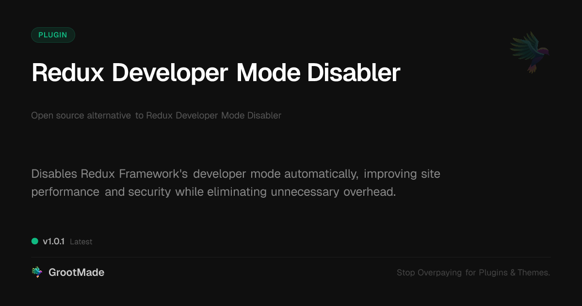 Preview of Redux Developer Mode Disabler