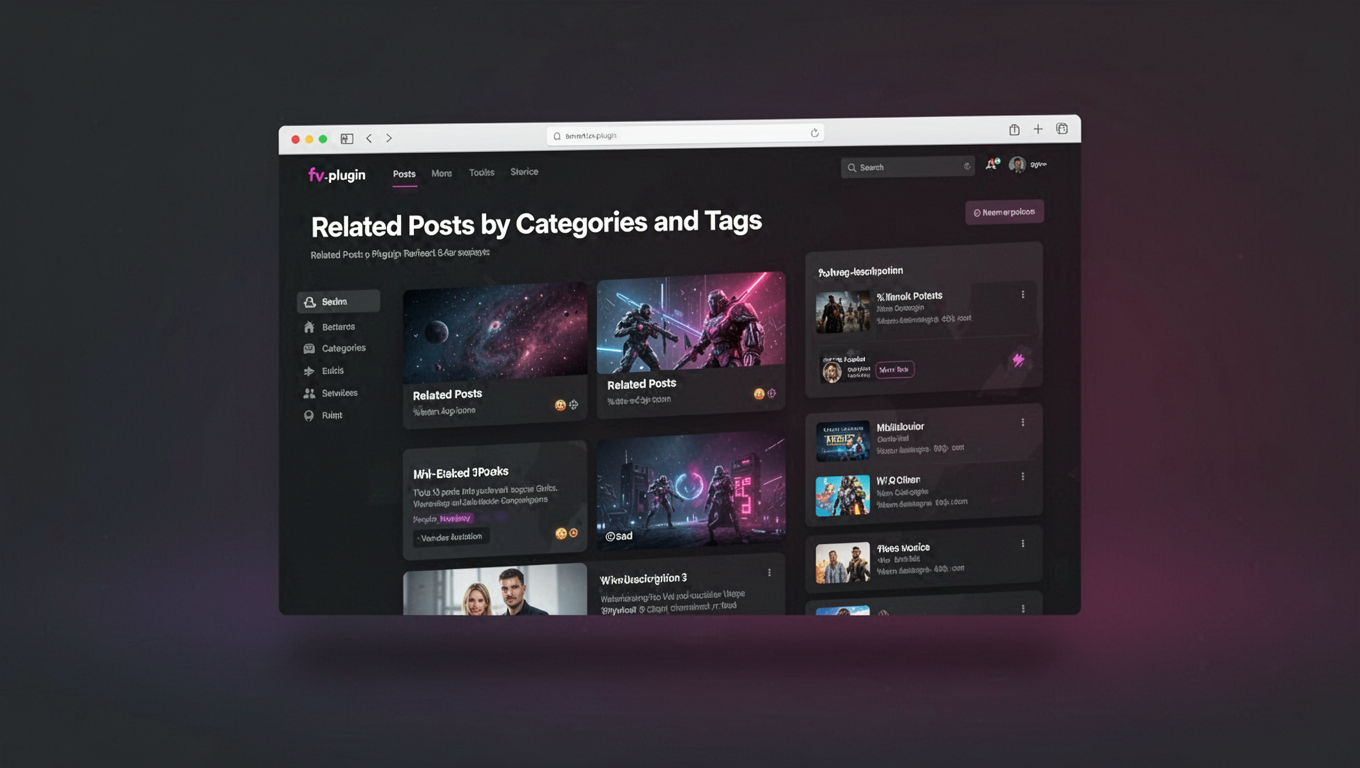 Preview of Related Posts by Categories and Tags