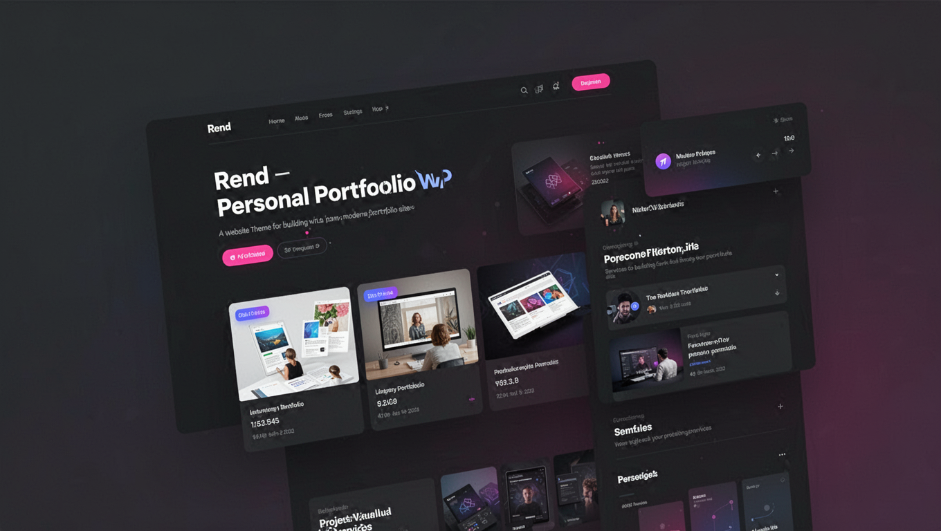 Preview of Rend – Personal Portfolio WP Theme