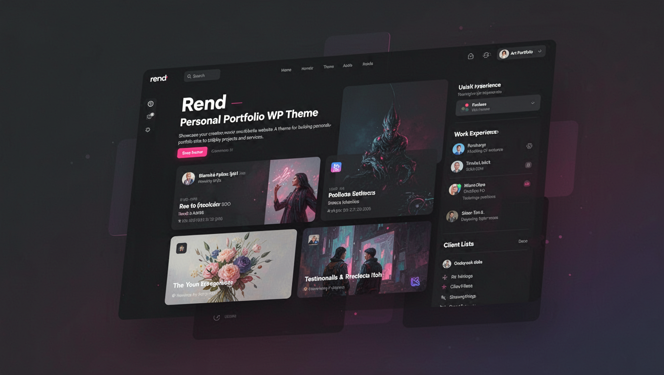 Preview of Rend – Personal Portfolio WP Theme