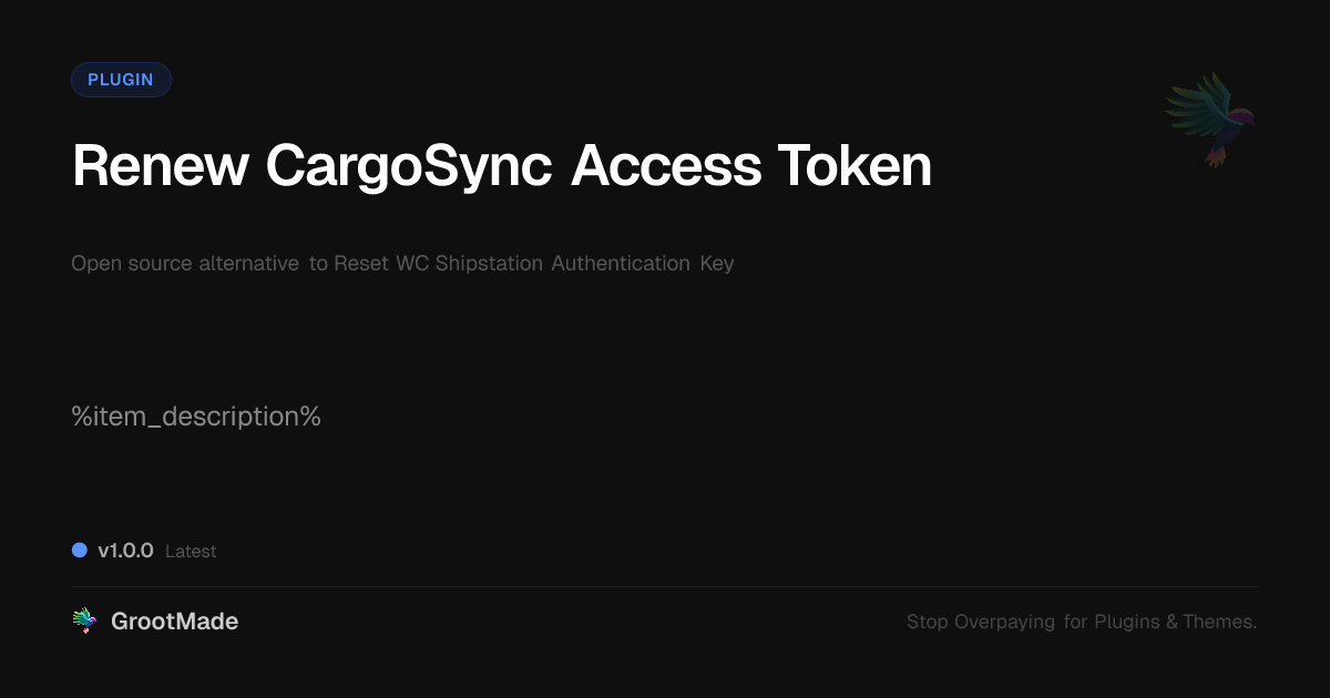 Preview of Renew CargoSync Access Token