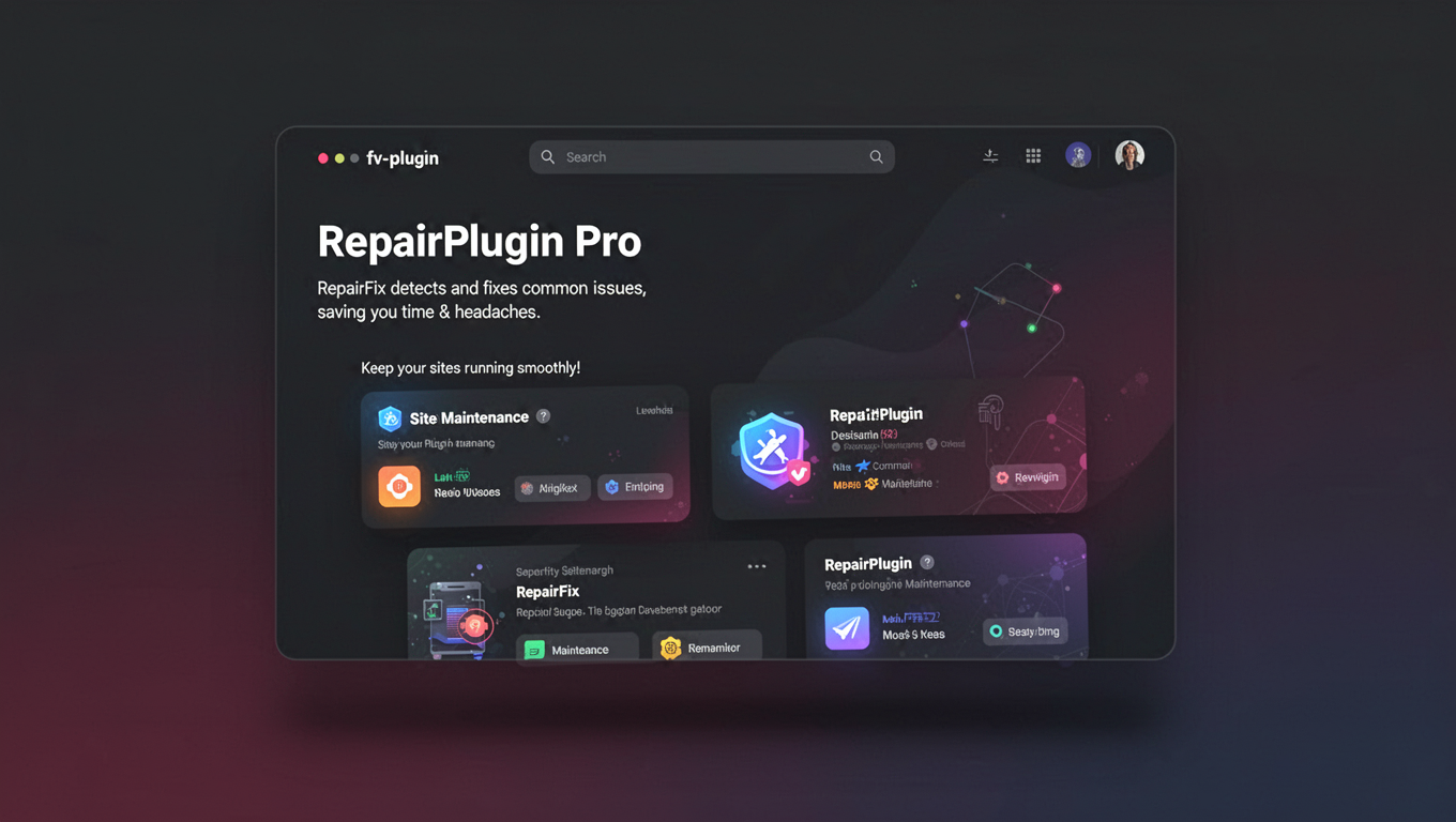 Preview of RepairPlugin Pro