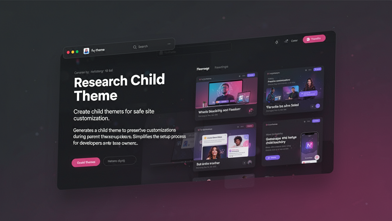 Preview of Research Child Theme
