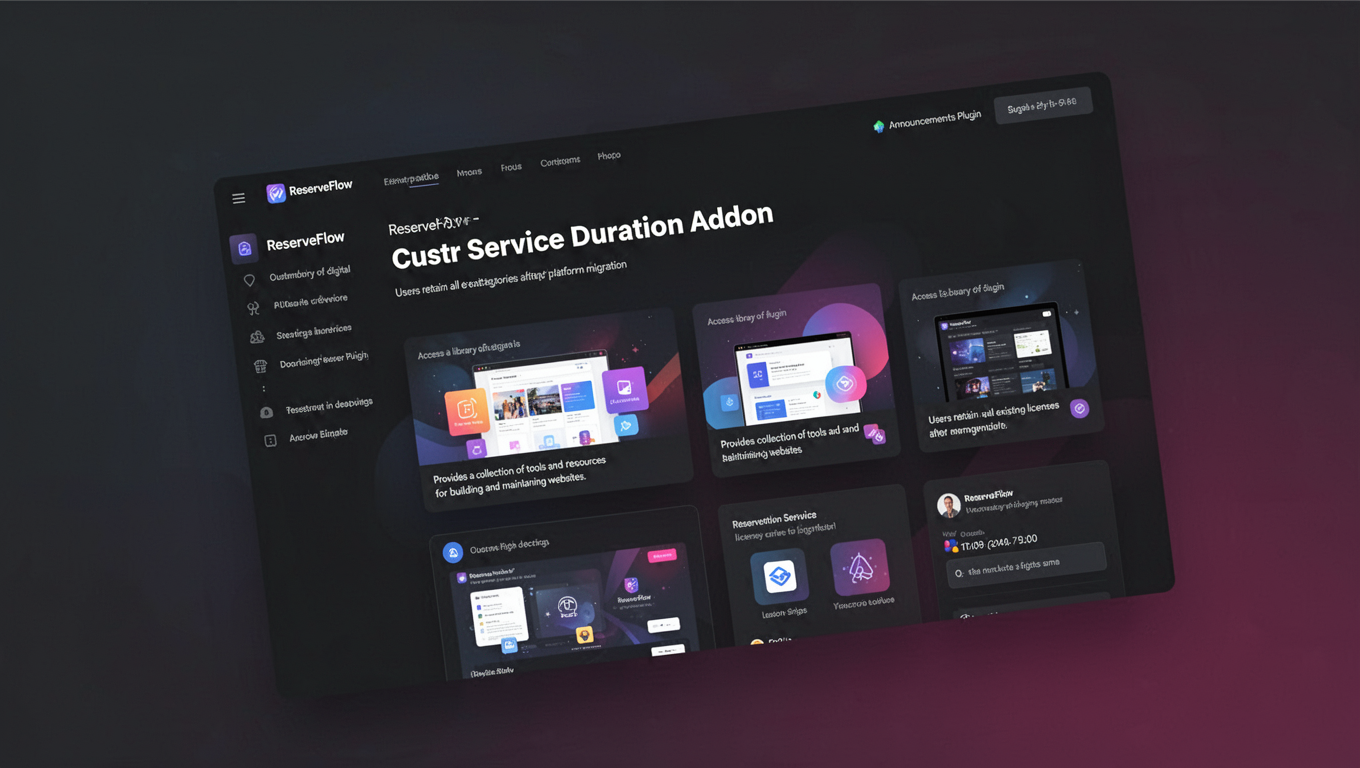 Preview of ReserveFlow - Custom Service Duration Addon