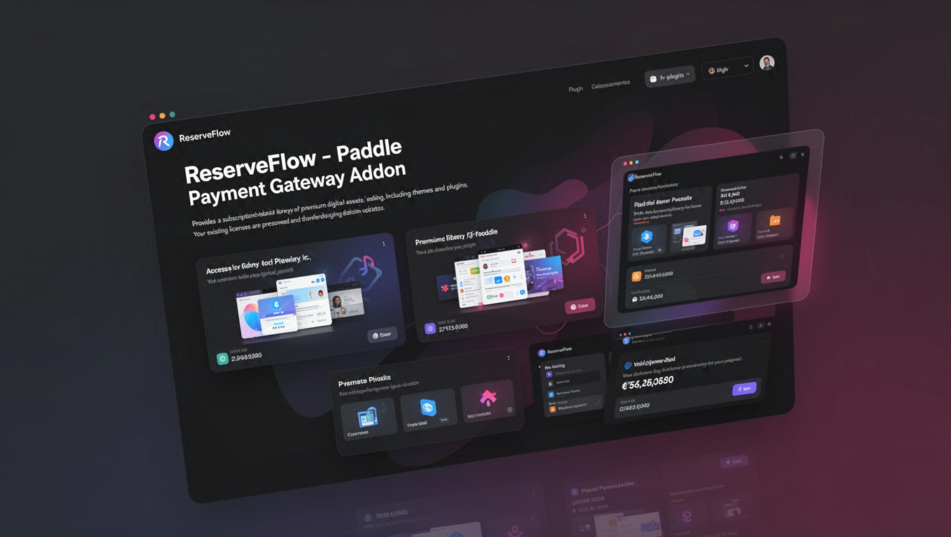 Preview of ReserveFlow - Paddle Payment Gateway Addon