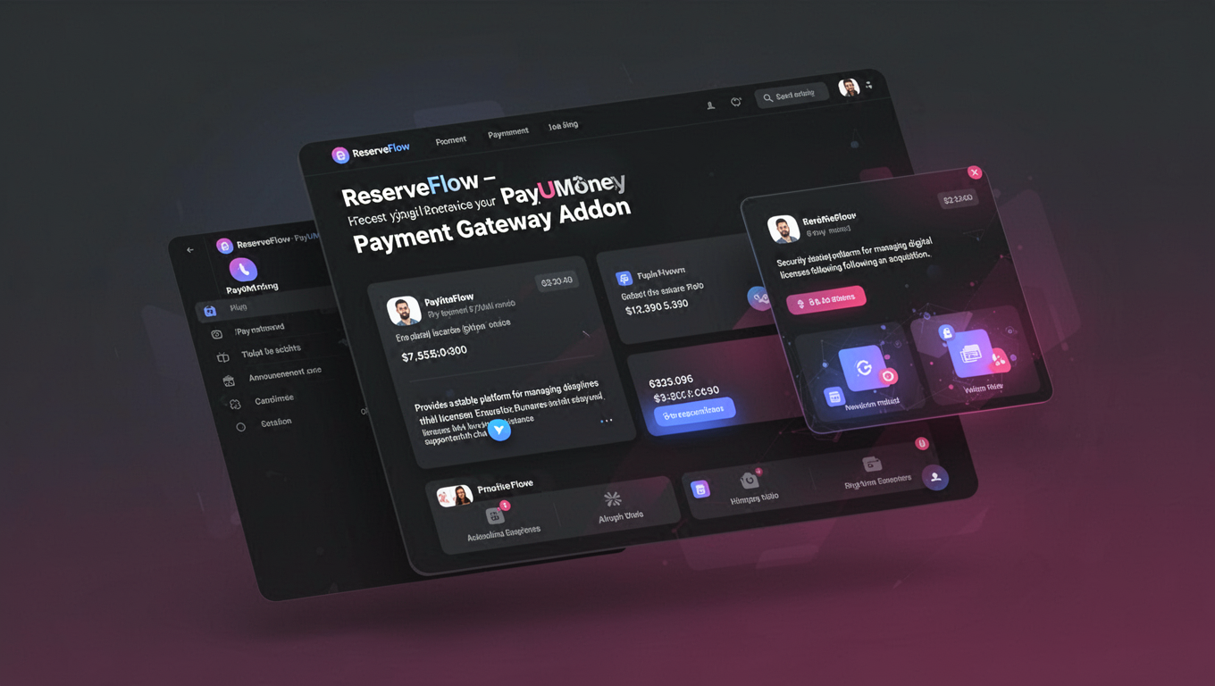 Preview of ReserveFlow - PayUMoney Payment Gateway Addon