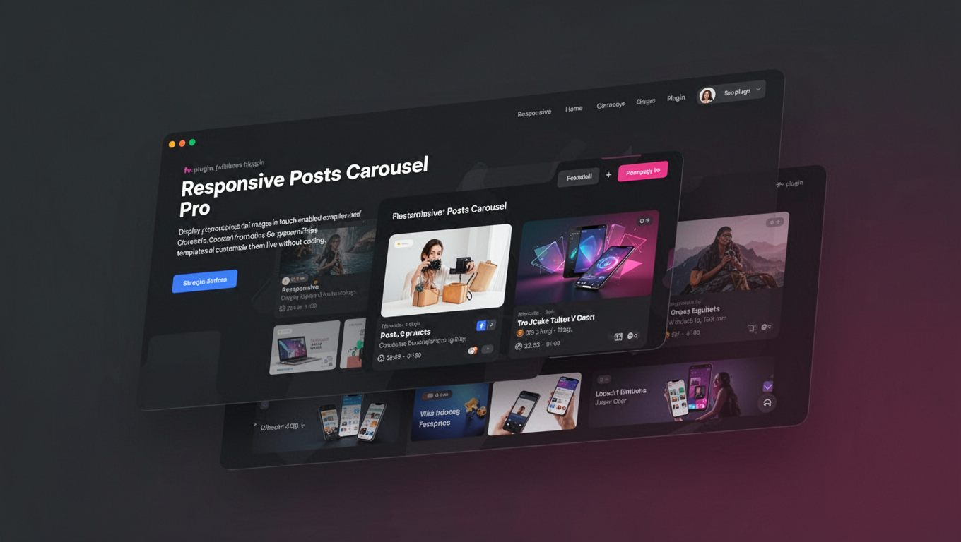 Preview of Responsive Posts Carousel Pro