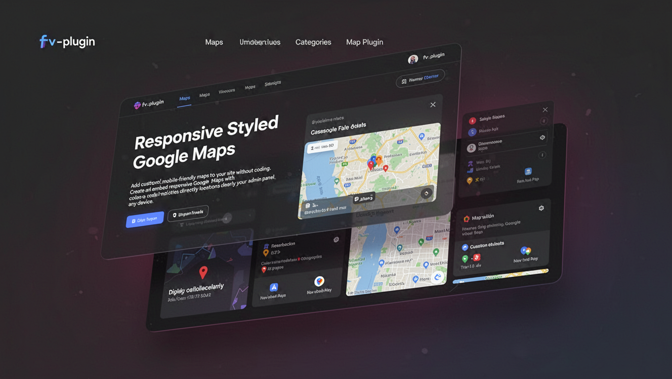 Preview of Responsive Styled Google Maps
