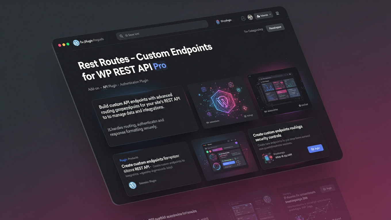 Preview of Rest Routes – Custom Endpoints for WP REST API Pro