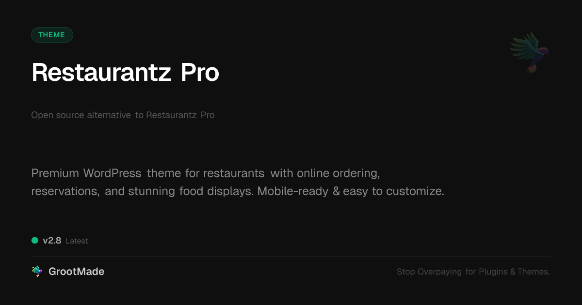 Preview of Restaurantz Pro