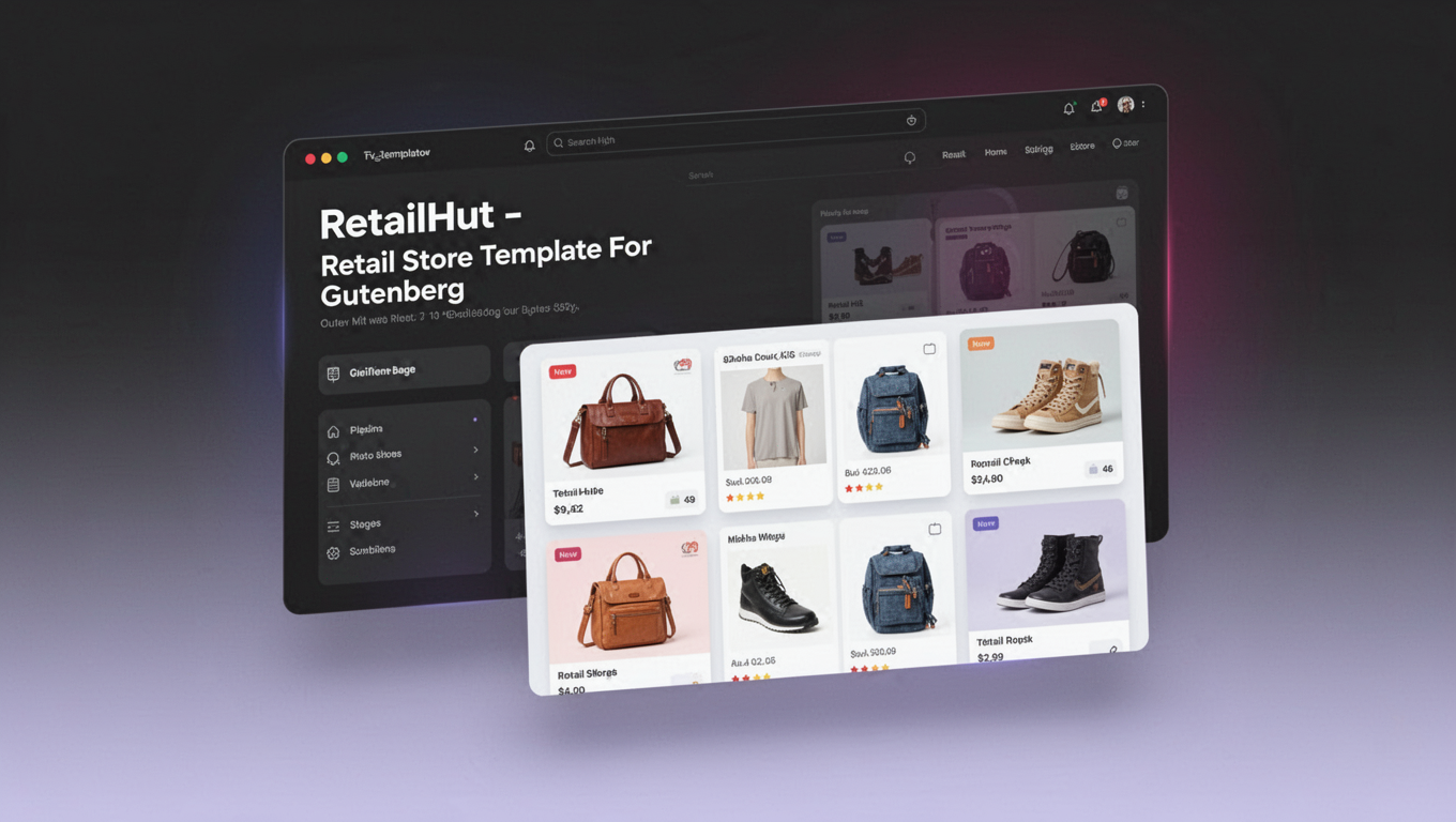 Preview of RetailHut - Retail Store Template For Gutenberg