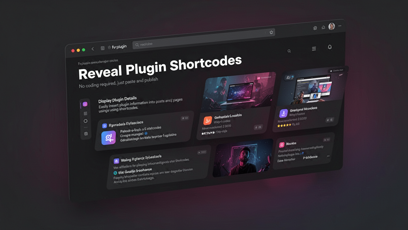 Preview of Reveal Plugin Shortcodes