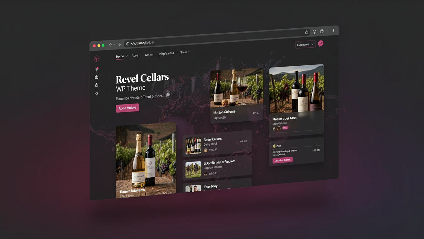 Preview of Revel Cellars WP Theme