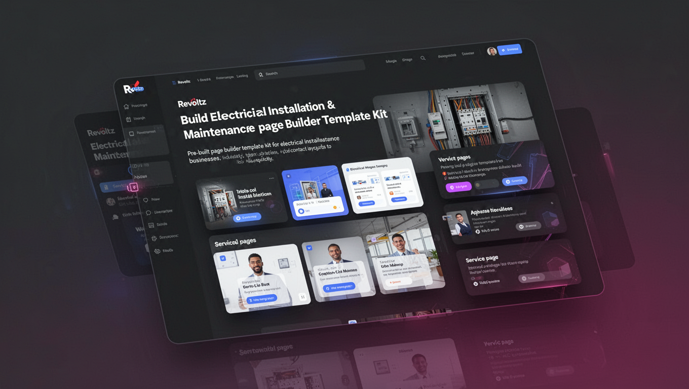 Preview of Revoltz - Electrical Installation & Maintenance Elementor Template Kit