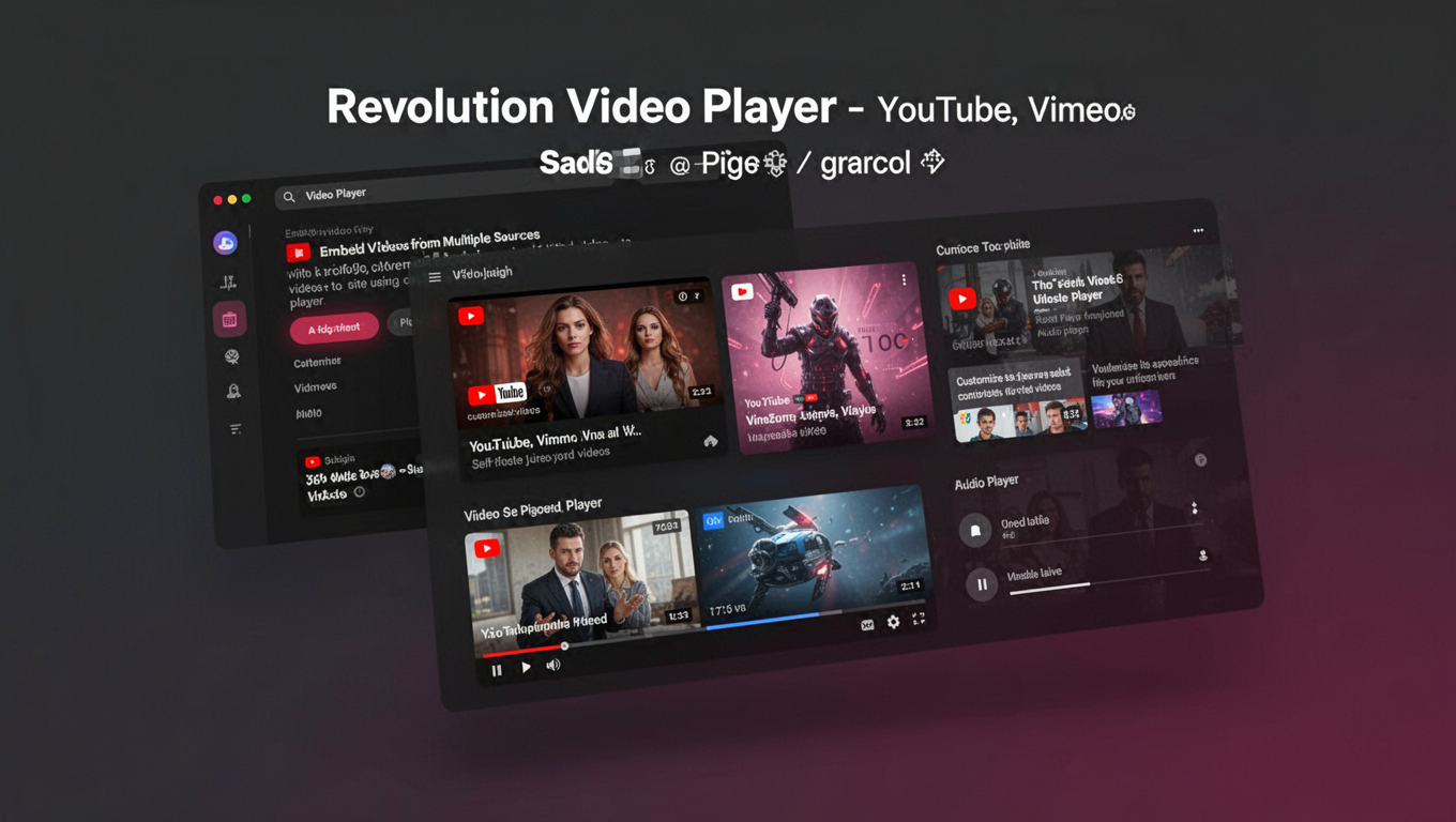 Preview of Revolution Video Player - YouTube, Vimeo and Self-Hosted Videos