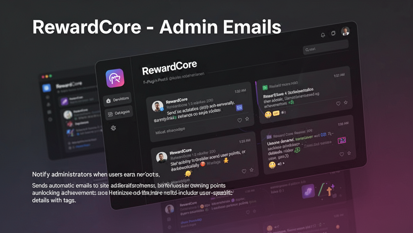 Preview of RewardCore - Admin Emails