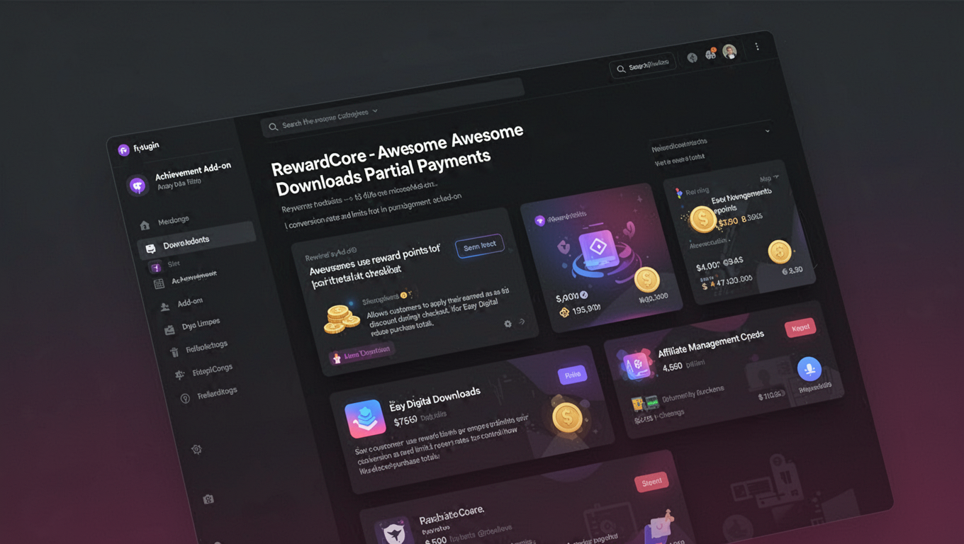 Preview of RewardCore - Awesome Downloads Partial Payments