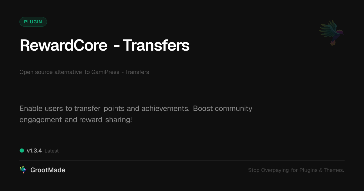 Preview of RewardCore - Transfers