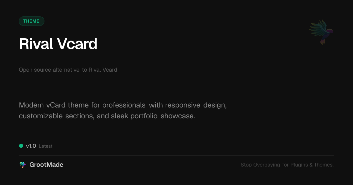 Preview of Rival Vcard