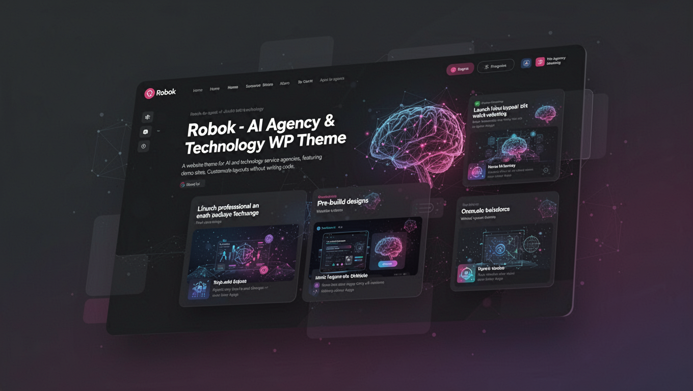 Preview of Robok - AI Agency & Technology WP Theme