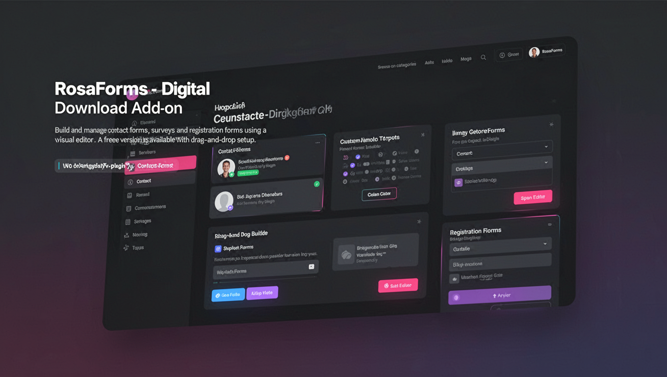 Preview of RosaForms - Digital Download Add-on