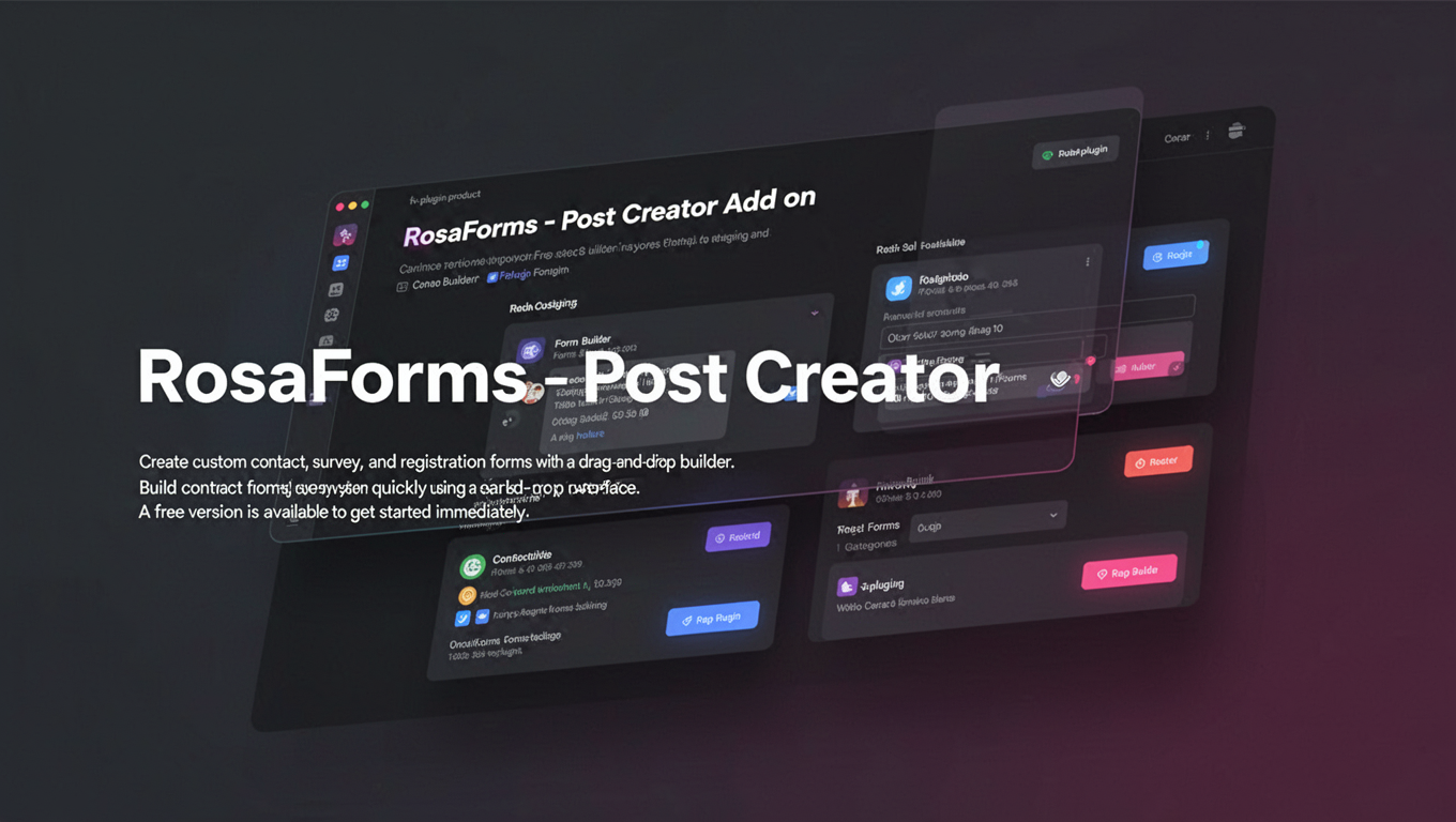 Preview of RosaForms - Post Creator Add on