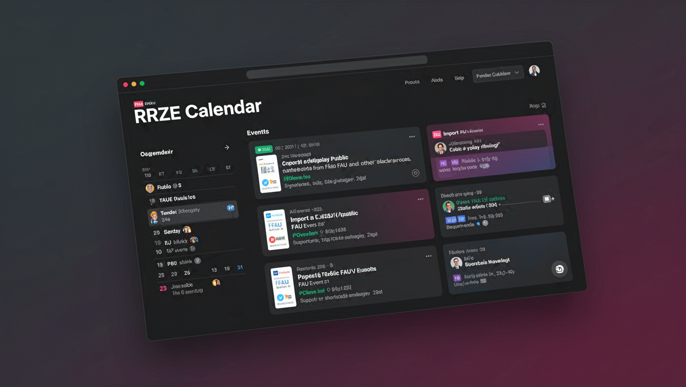 Preview of RRZE Calendar