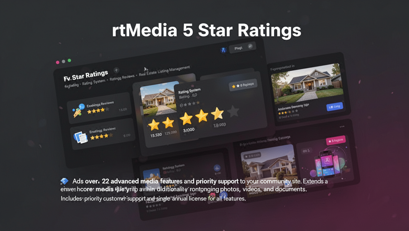 Preview of rtMedia 5 Star Ratings