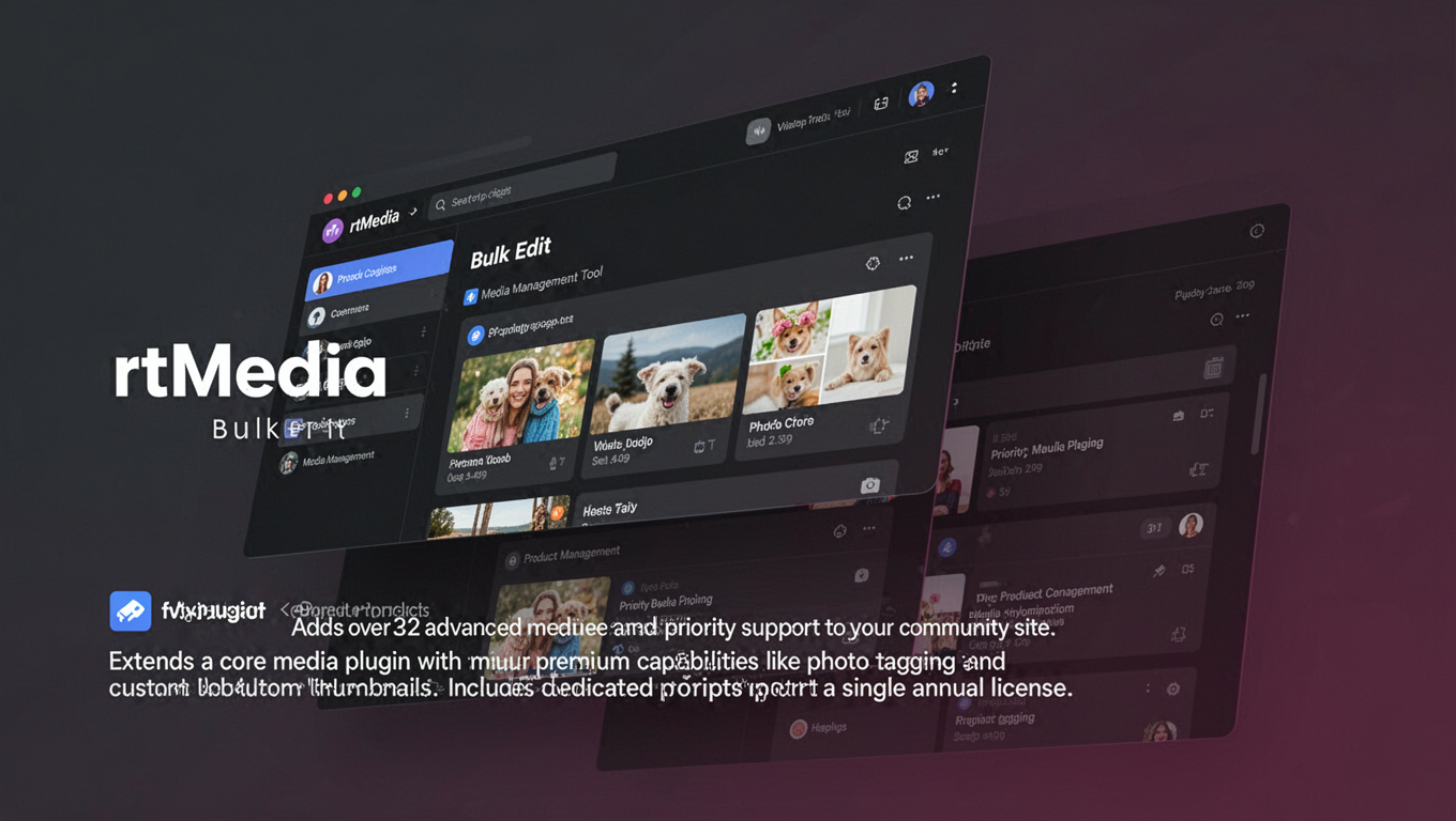 Preview of rtMedia Bulk Edit