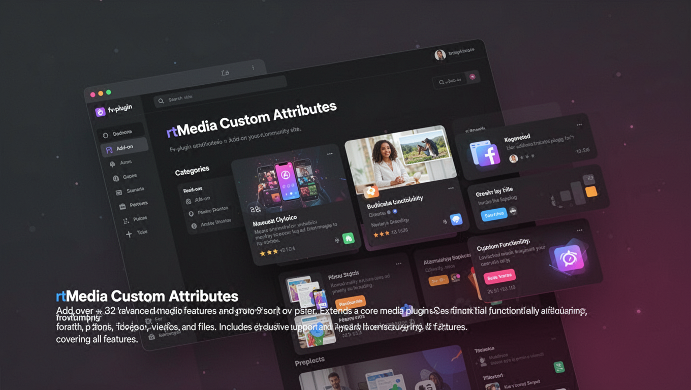Preview of rtMedia Custom Attributes