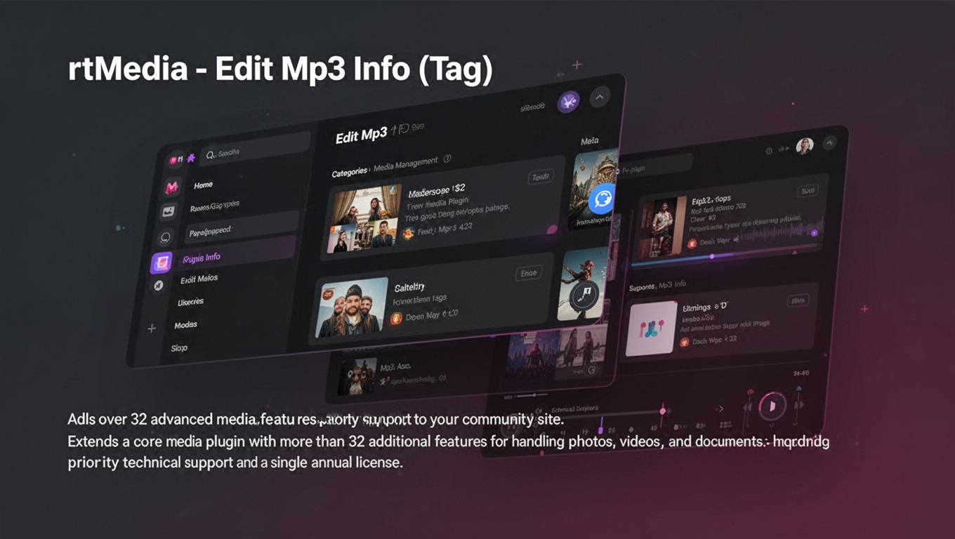 Preview of rtMedia - Edit Mp3 Info (ID3 Tags)