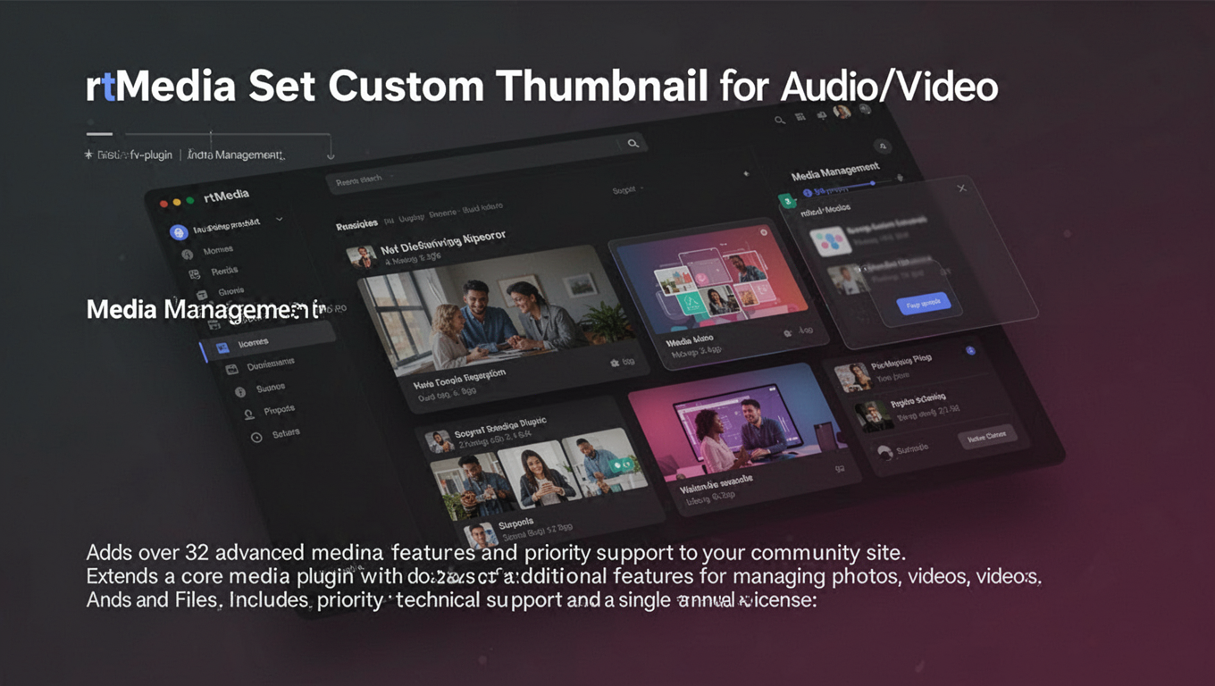 Preview of rtMedia Set Custom Thumbnail for Audio/Video