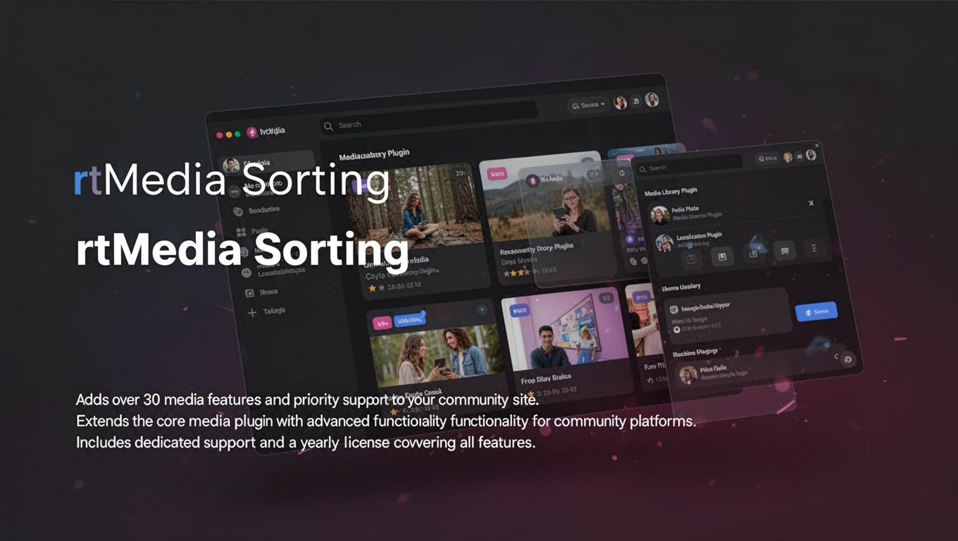 Preview of rtMedia Sorting