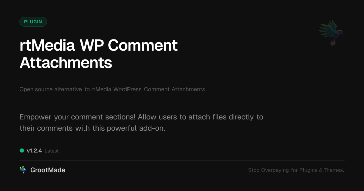 Preview of rtMedia WP Comment Attachments