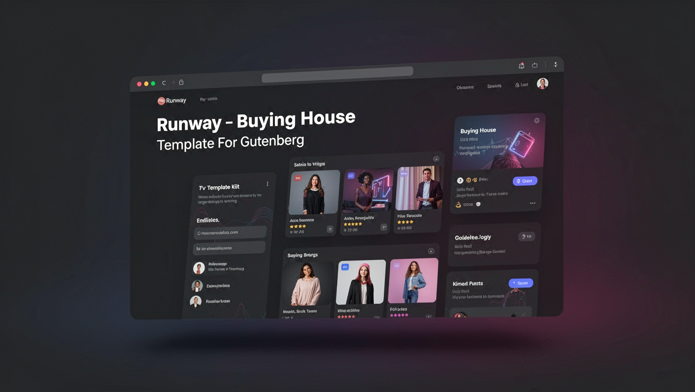 Preview of Runway - Buying House Template For Gutenberg