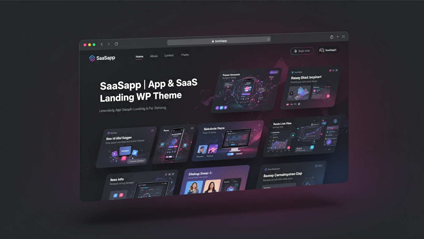 Preview of SaaSapp | App & SaaS Landing WP Theme
