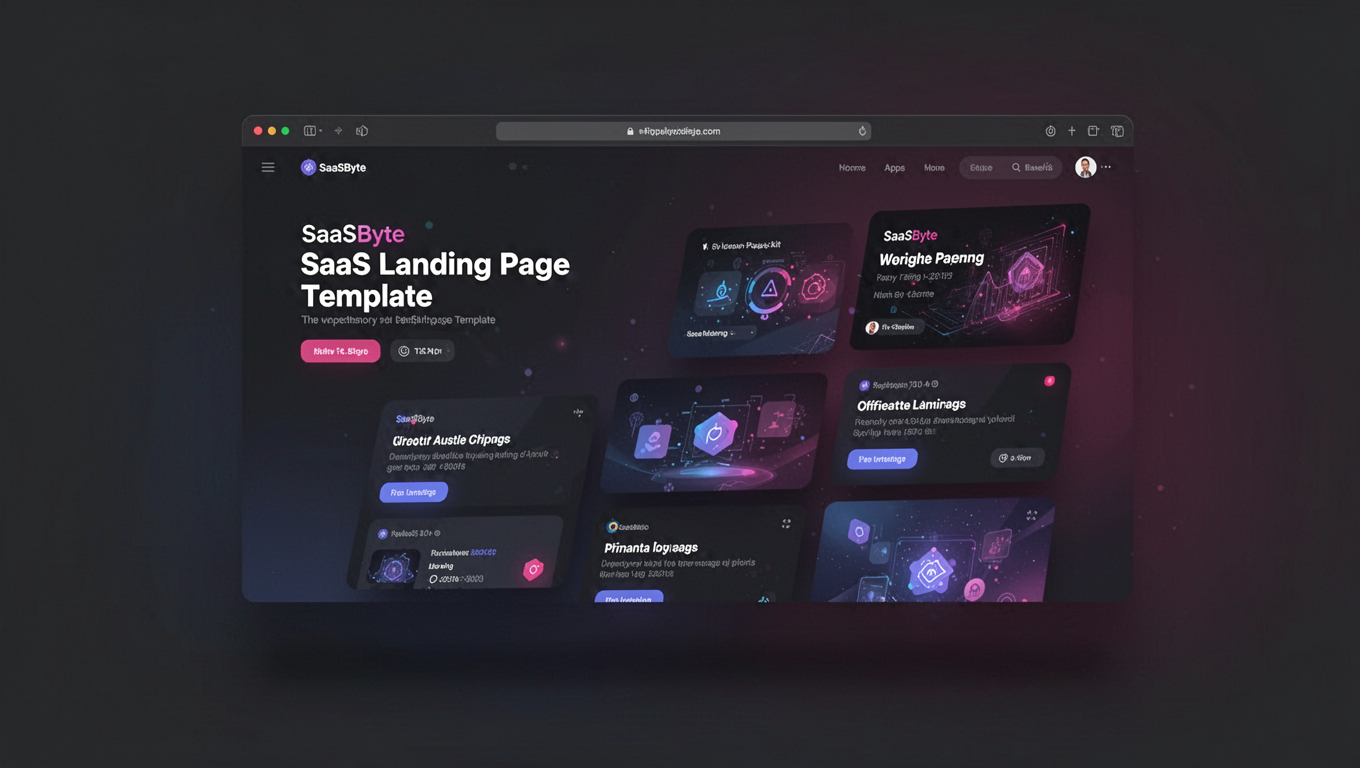 Preview of SaaSByte - SaaS Landing Page Template