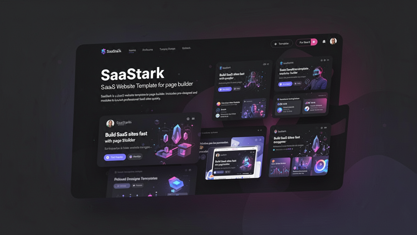 Preview of SaaStark - SaaS Website Template for Elementor