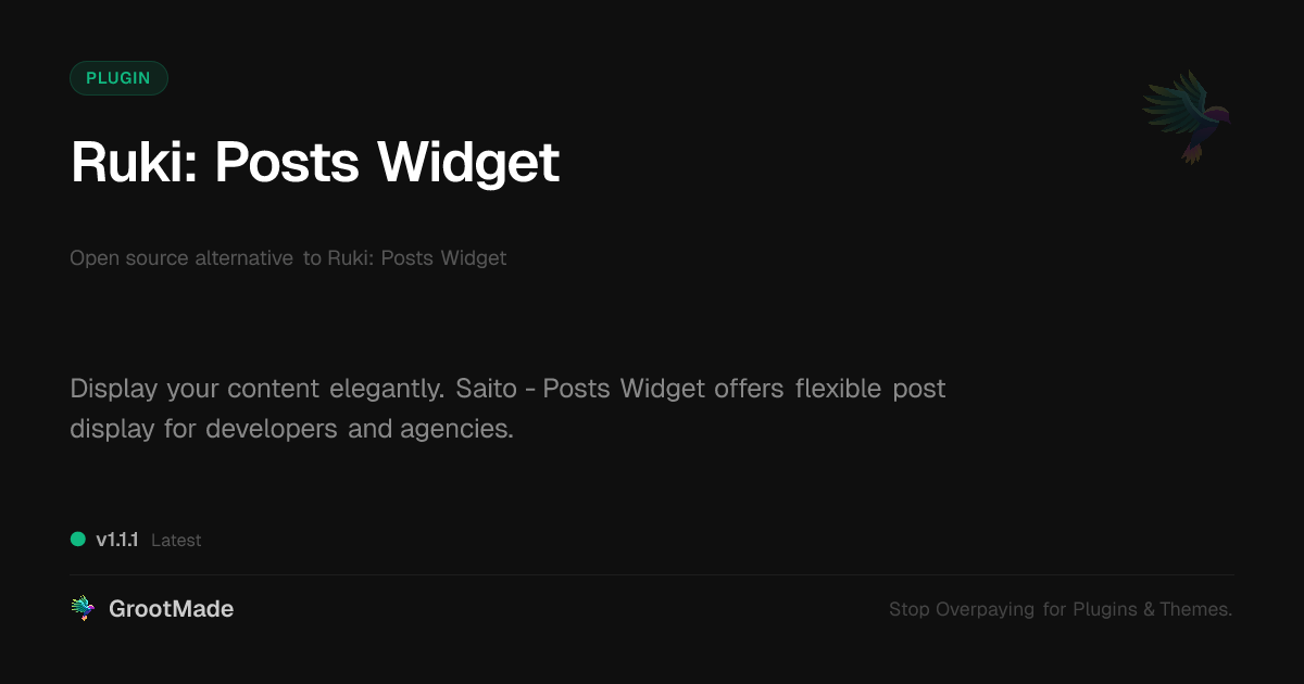 Preview of Ruki: Posts Widget